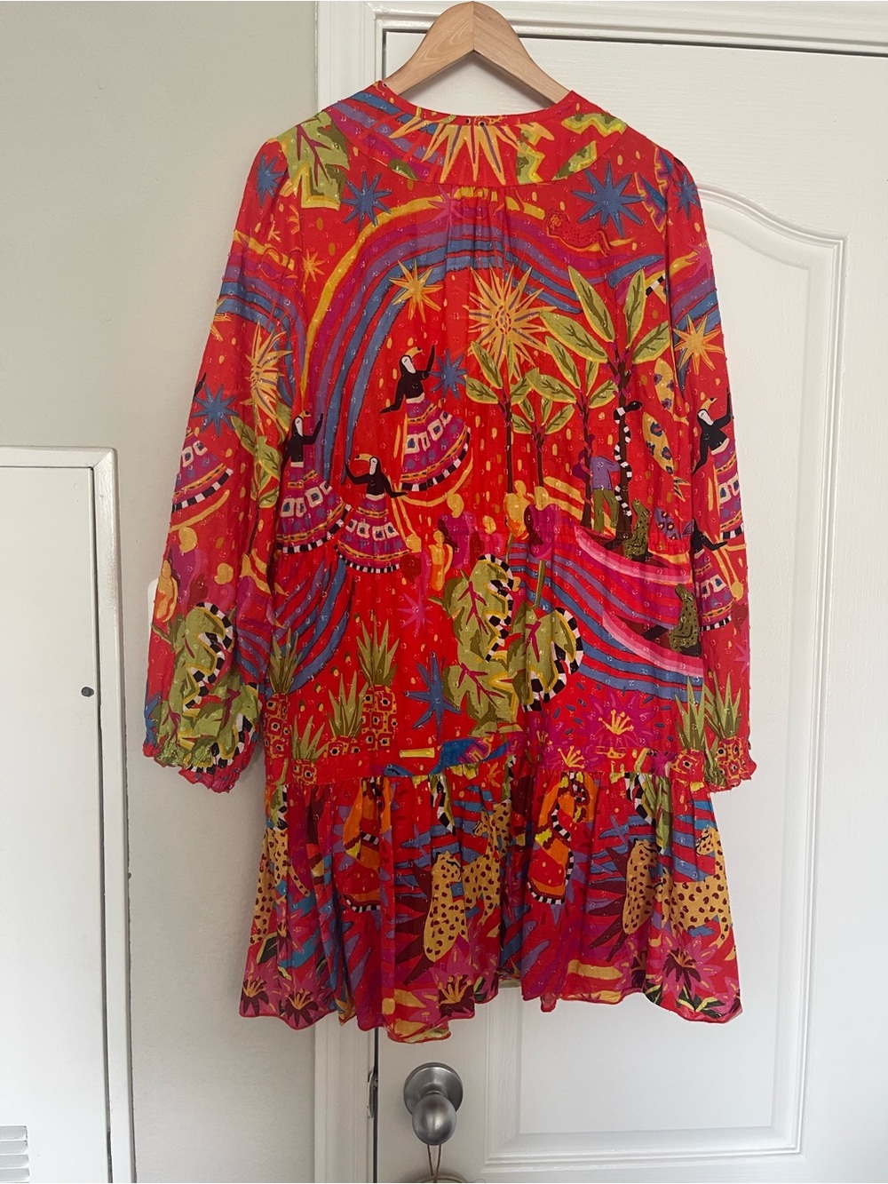 FARM Rio Red Multicolor Printed Mini Dress - Picture 4 of 5